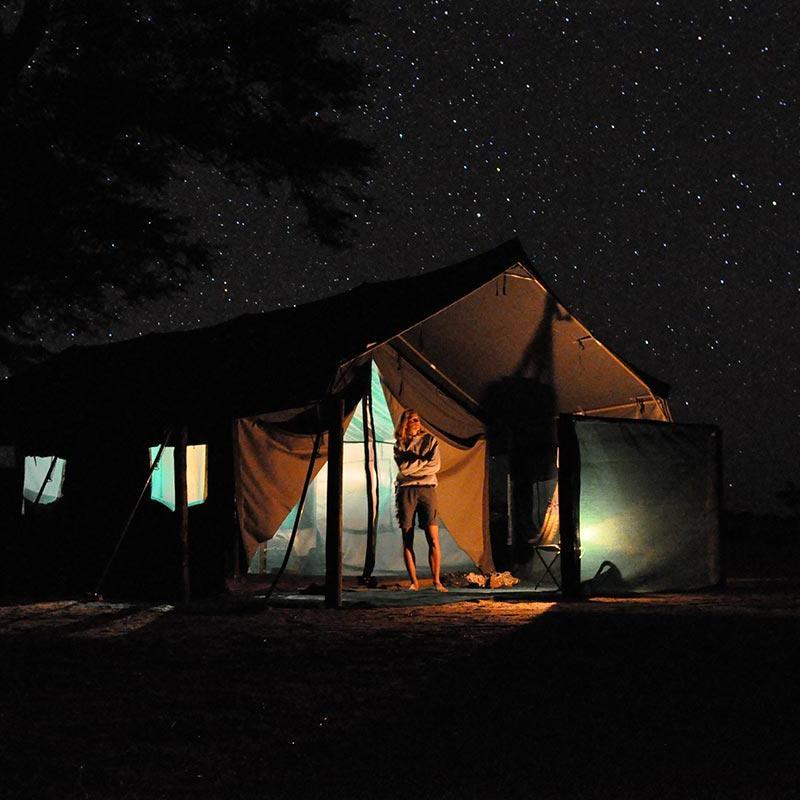 Glamping Camp in der Kalahari